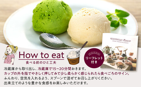A:ハンデルスベーゲン無添加アイスクリーム/たっぷり入ったパイントサイズ2個入り（マダガスカルリッチバニラ・京都宇治抹茶）