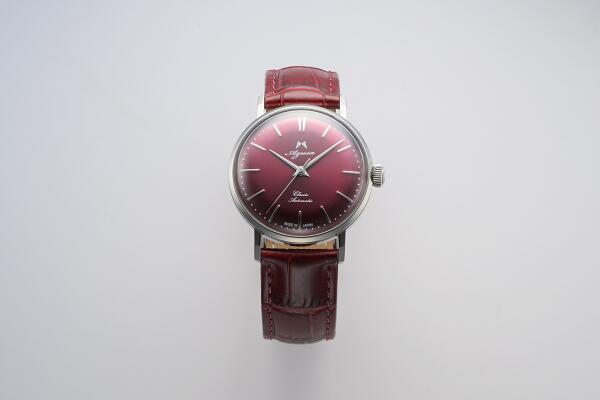 【ふるさと納税】腕時計｢Azusa　CLASSIC2」バーガンディー　 腕時計 時計 時間 逸品 プレゼント 記念 職人 長野県 安曇野 安曇野市 信州