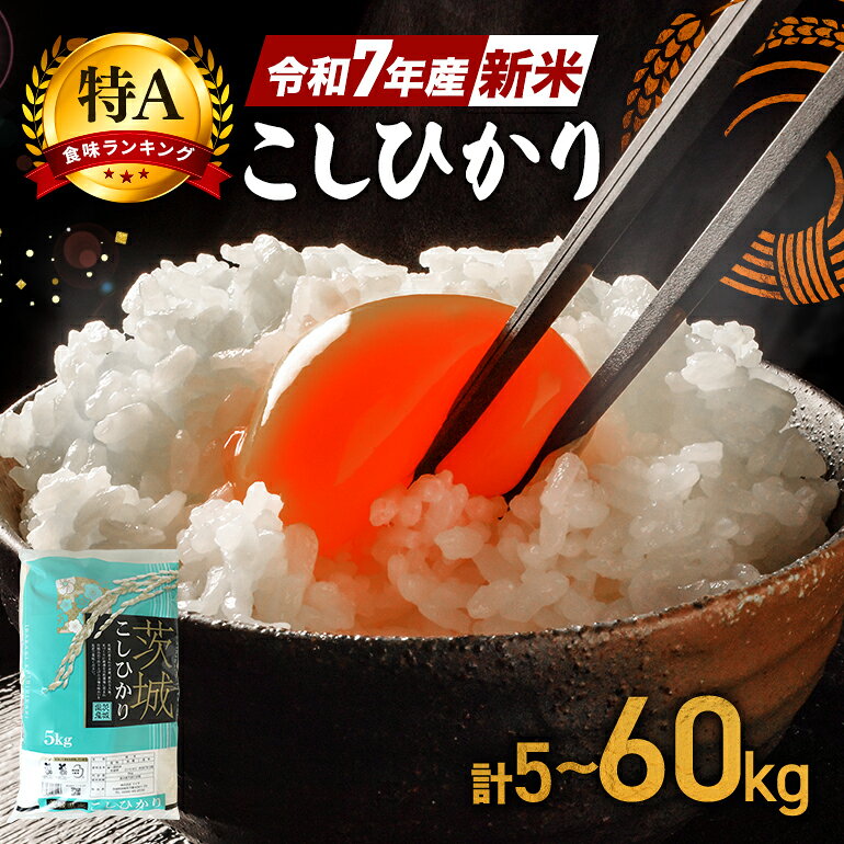 【ふるさと納税】コシヒカリ 米 選べる 5kg 10kg 定期便 30kg (3か月) 60kg (6か月) 新米 令和7年産 特A お米 白米 こめ こしひかり 国産 ごはん ご飯 コメ 取り寄せ お弁当 弁当 おにぎり 農家直送 産地直送 特産 ギフト プレゼント 贈り物 茨城県 笠間市 いばらき