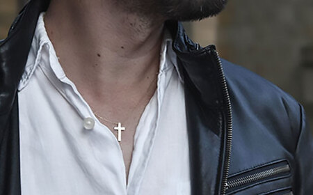 ロッソエブルー ネックレス 45cm k18 18金 ゴールド L クロス 十字架 メンズ レディース 岐阜市 / アフェクト[ANGT006]