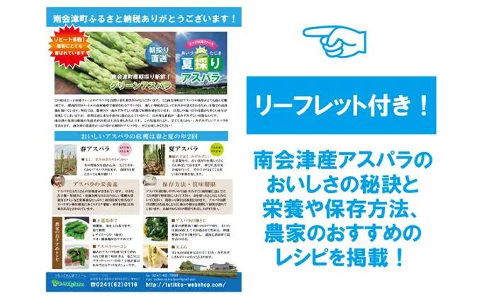農家直送！南会津町産朝採り夏アスパラと手作りホワイトアスパラドレッシング！ アスパラガス 野菜 調味料 