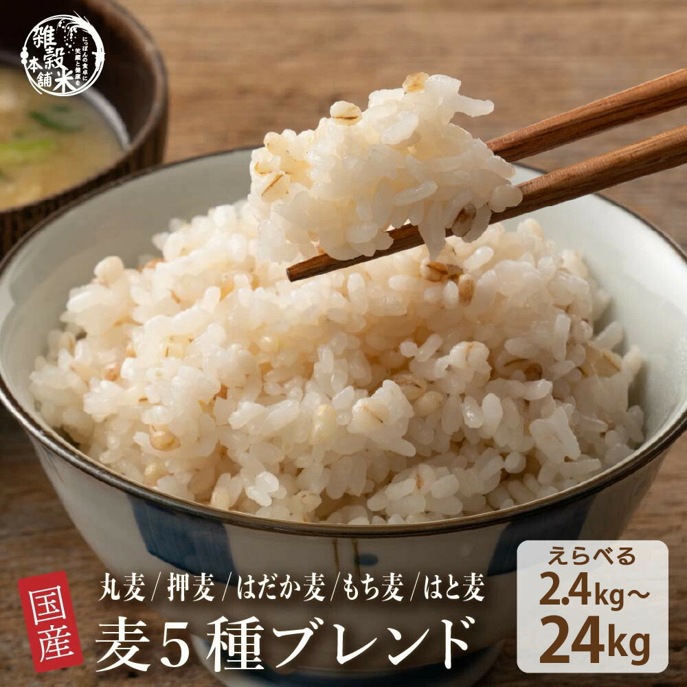 【ふるさと納税】【内容量が選べる】国産麦5種ブレンド 2.4kg～24kg◇ | 雑穀米 雑穀 お米 ダイエット 栄養 健康 美容 おすすめ 人気 送料無料