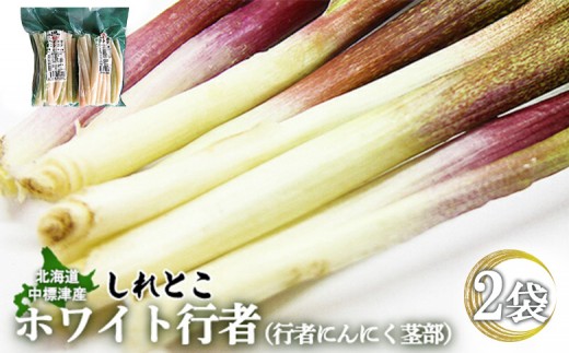 【ハーブとして最適】行者にんにくホワイト行者×2袋（茎部） | オンライン 申請 ふるさと納税 北海道 中標津 ハーブ 香草 行者ニンニク にんにくの芽 山菜 山の幸 野菜 疲労回復 健康効果 長寿 体力増強 ダイエット効果 焼肉 しょうゆ漬け おかず 冷凍 お取り寄せ 北海道 中標津町 中標津【20015AA0101】