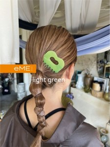 アクリル製 ヘアコーム light green（ライトグリーン） ヘアアクセサリー eME　tayu