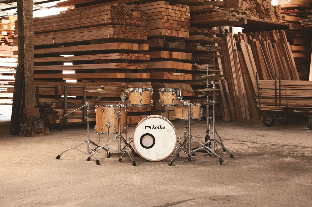 
【高島屋選定品】＜koikedrums＞ 栗の木 ドラムセット F4N-0593
