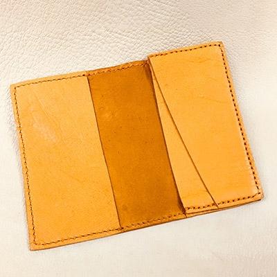 ふるさと納税 南箕輪村 【鹿革】ビジネスセット(ネームホルダー&名刺入れ)黄 |  | 01