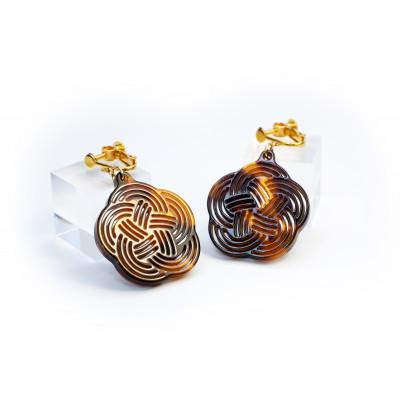 ふるさと納税 長崎市 《Mizuhiki シリーズ》Plum Knot イヤリング