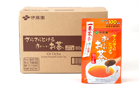 さらさらとける お～いお茶ほうじ茶 80g×6袋_飲料・ドリンク 茶葉・ティーバッグ 茶 _【1549923】