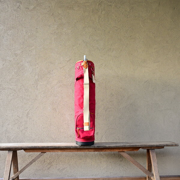 【ふるさと納税】【限定カラー】木の庄帆布 ゴルフバッグ KH-CPB01W カートバッグ 木のマーク/パイプキャディバッグ（ワインレッド）/ KinoshoTRANSIT キャディバッグ ゴルフ用品 軽量 帆布製 メンズ レディース キャディーバッグ 赤色【2024年モデル】