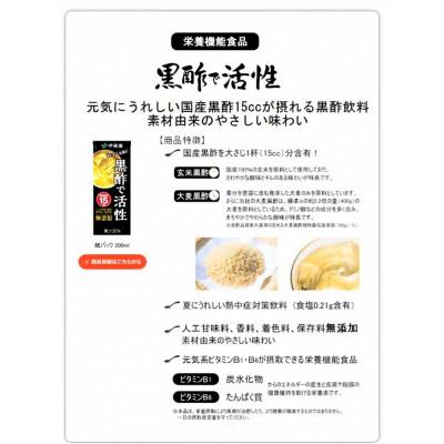 ふるさと納税 北杜市 伊藤園の【黒酢で活性】200ml　24本　紙パック |  | 03