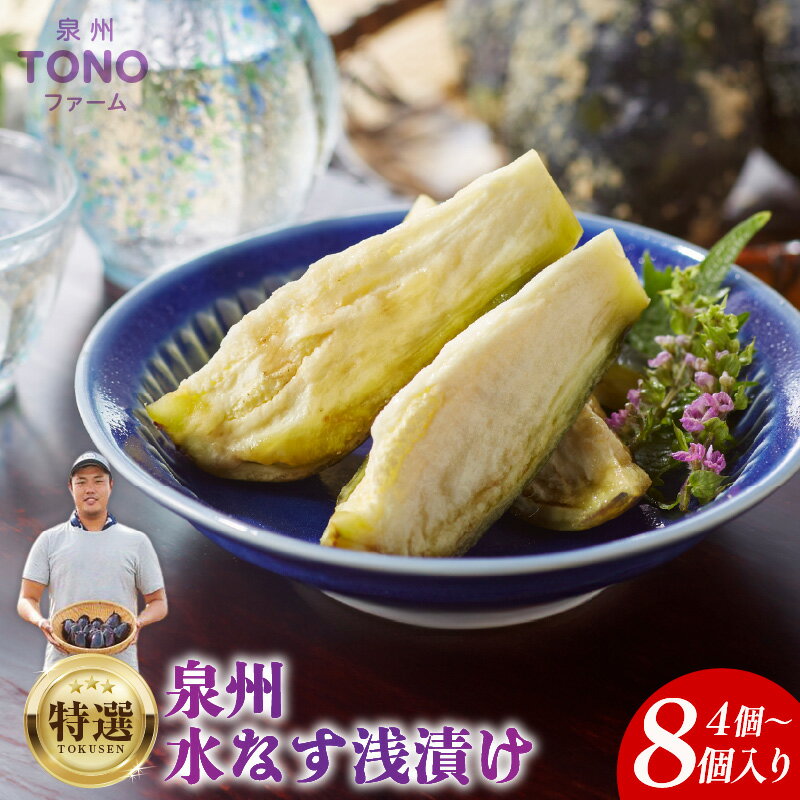 泉州TONOファーム特選無添加水なす漬 4個