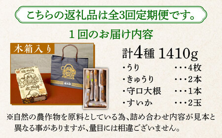 【全3回定期便】【明治神宮ご奉献品】奈良漬 「琥珀漬」 木箱入り 1410g《築上町》【有限会社奈良漬さろん安部】奈良漬 奈良漬け ギフト 贈り物 贈答[ABAE052] 60000円 6万円 漬物 