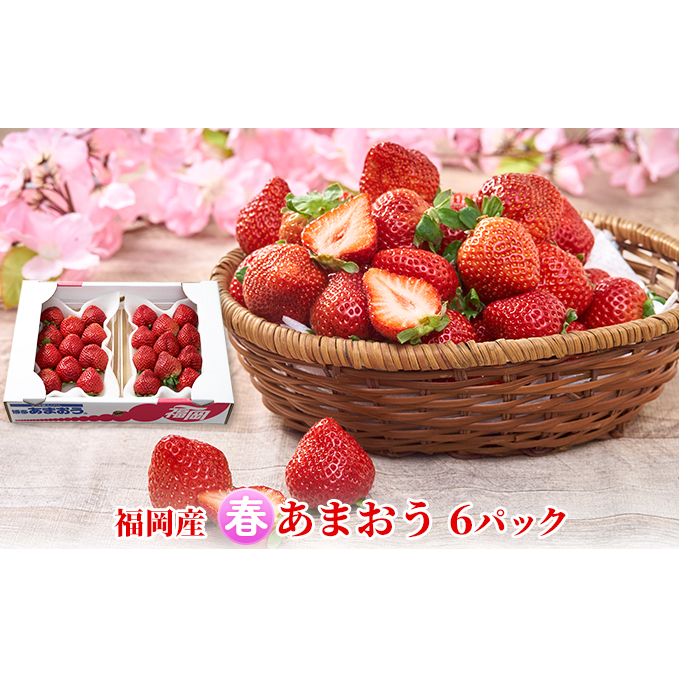 いちご あまおう 6パック 1Pあたり約250g 福岡のいちご！苺 本来の酸味と甘み 春 配送不可 離島 果物類 イチゴ 