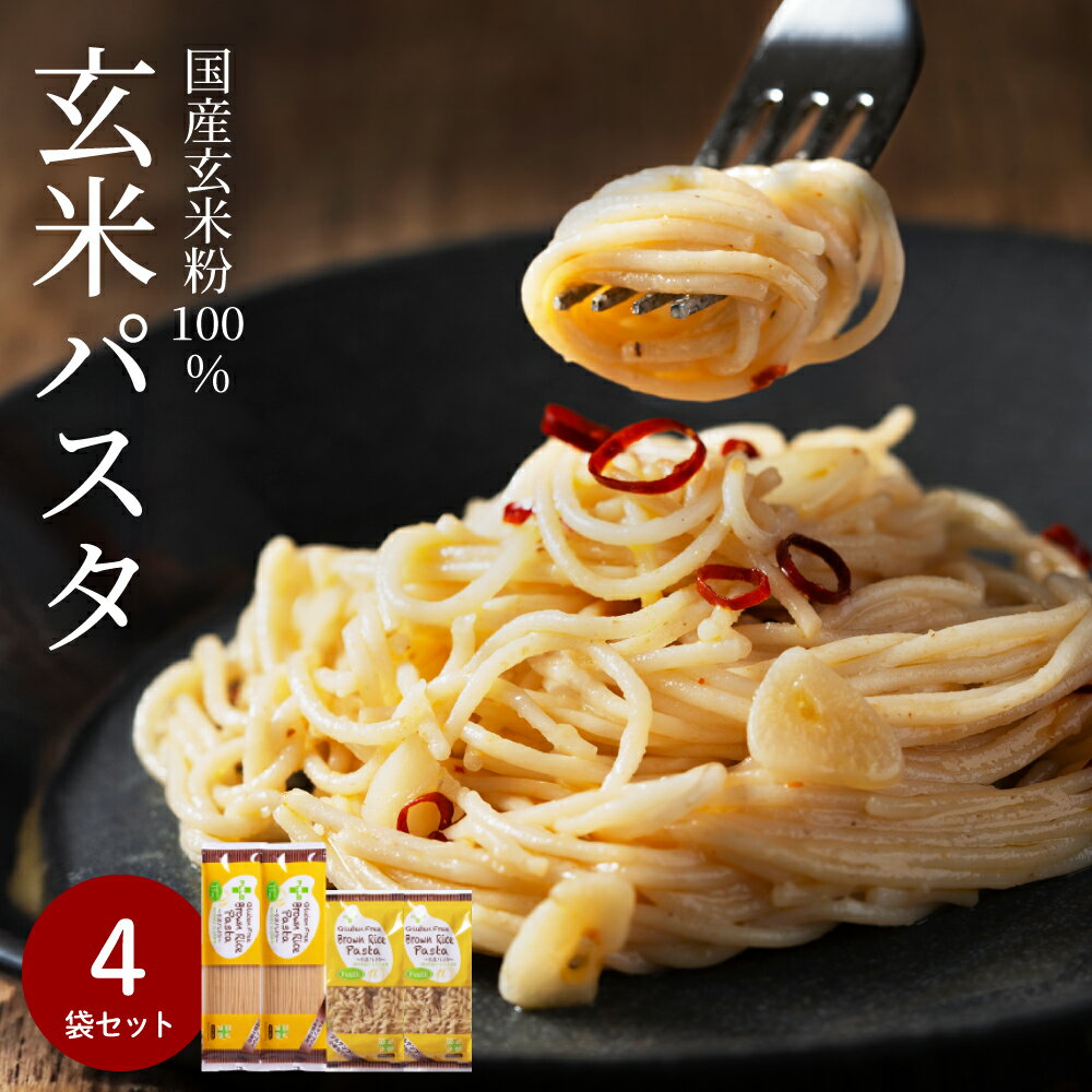 【ふるさと納税】グルテンフリー ブラウンライスパスタ 4袋 スパゲッティ/フジッリ 玄米粉 米粉パスタ 岐阜県産ハツシモ100% 国産 小麦粉不使用 乾麺 糖質制限 米粉麺 備蓄 長期保存 防災食 ローリングストック用 PLUSパスタ M2 G10-12