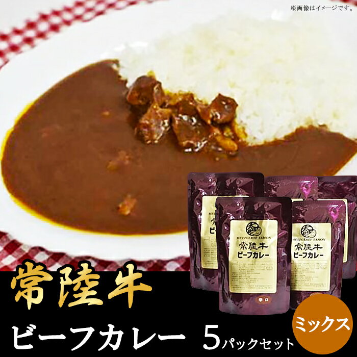 【ふるさと納税】269常陸牛ビーフカレー5パックセット（ミックス）