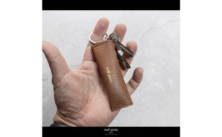maf pinto (マフ ピント) キーリング キーホルダー 小銭入れ付き ミニ財布 キャラメル ADRIA LINE レザー 本革 日本製