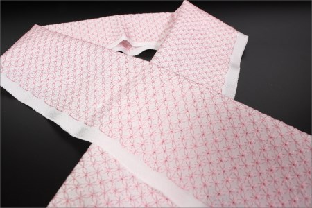 刺繍半衿 薄ピンク