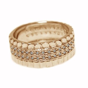 K18ピンクゴールド 幅広ダイヤリング【34719-3】