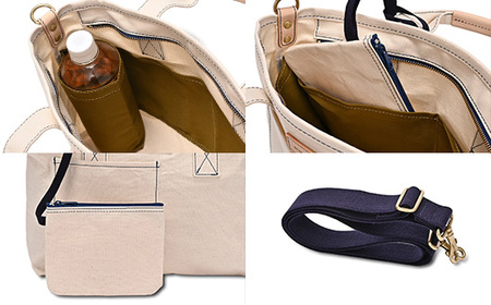 手提げショルダー　生成　【12203-0379-5】