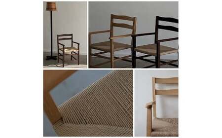 ≪ナチュラルモダン おしゃれ なインテリアに≫ シェーカースタイル アームチェアー （1脚）（ブラックウォールナット）