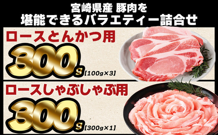 ＜豚肉バラエティー詰合せセット 4.1kg＞1か月程度で順次出荷【 国産 宮崎県産 ぶた にく 精肉 とんかつ トンカツ 焼肉 焼き肉 スライス 小間切れ 豚こま 詰め合わせ 6種類 肩ロース ウデ 