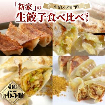 ふるさと納税 大垣市 生ぎょうざ専門店「新家」 生餃子 4種 食べ比べセット 計65個