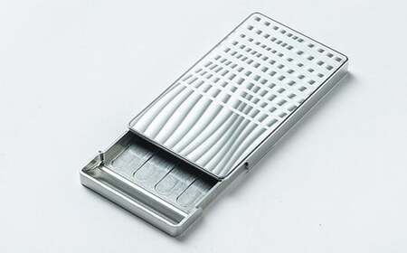 ジュラルミン 名刺入れ （浪格 銀） ｜美光技研 名刺ケース 名刺入れ 名刺入 アルミ