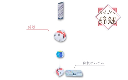 【国内唯一の手作り紙風船】紙風船「かんかん錦鯉」(紙風船2種、缶、しおり) 新潟県 出雲崎町