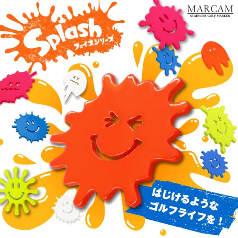 【ふるさと納税】顔型蛍光色ゴルフマーカー(Splashフェイスシリーズ) オリジナルマーカー作成 ゴルフ用品 ギフト プレゼント 記念 おしゃれ ゴルフ好き 千葉市 千葉県