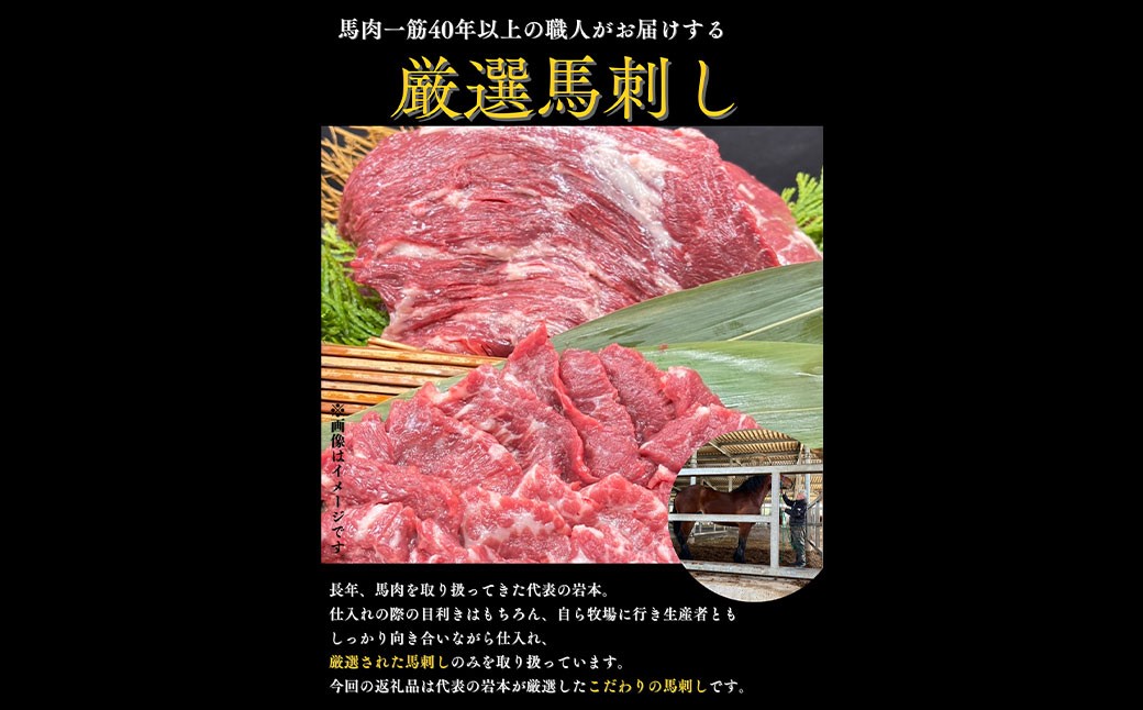 熊本特産肥後馬刺し(霜降り160g)