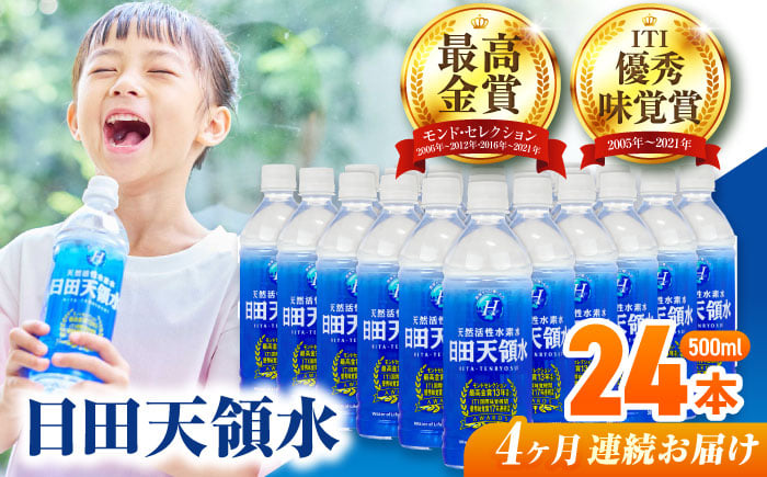 
            【全4回定期便】 日田天領水 500ml×24本 日田市 / グリーングループ株式会社 [AREG042]
          