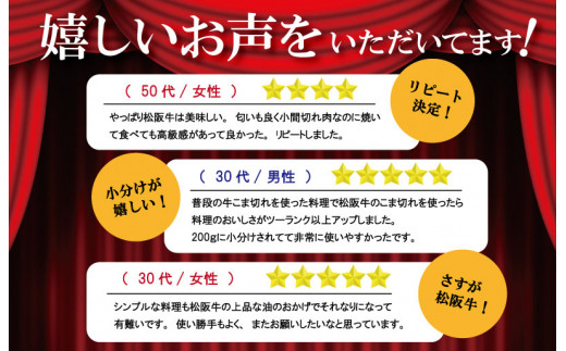 家庭用 松阪牛 小間切れ 200g×5P 肉 牛 牛肉 和牛 ブランド牛 高級 国産 霜降り 冷凍 ふるさと 人気 コマ切れ コマ 焼肉 肉じゃが 牛丼 カレー 煮込み 炒め 小分け 小間 こま こま