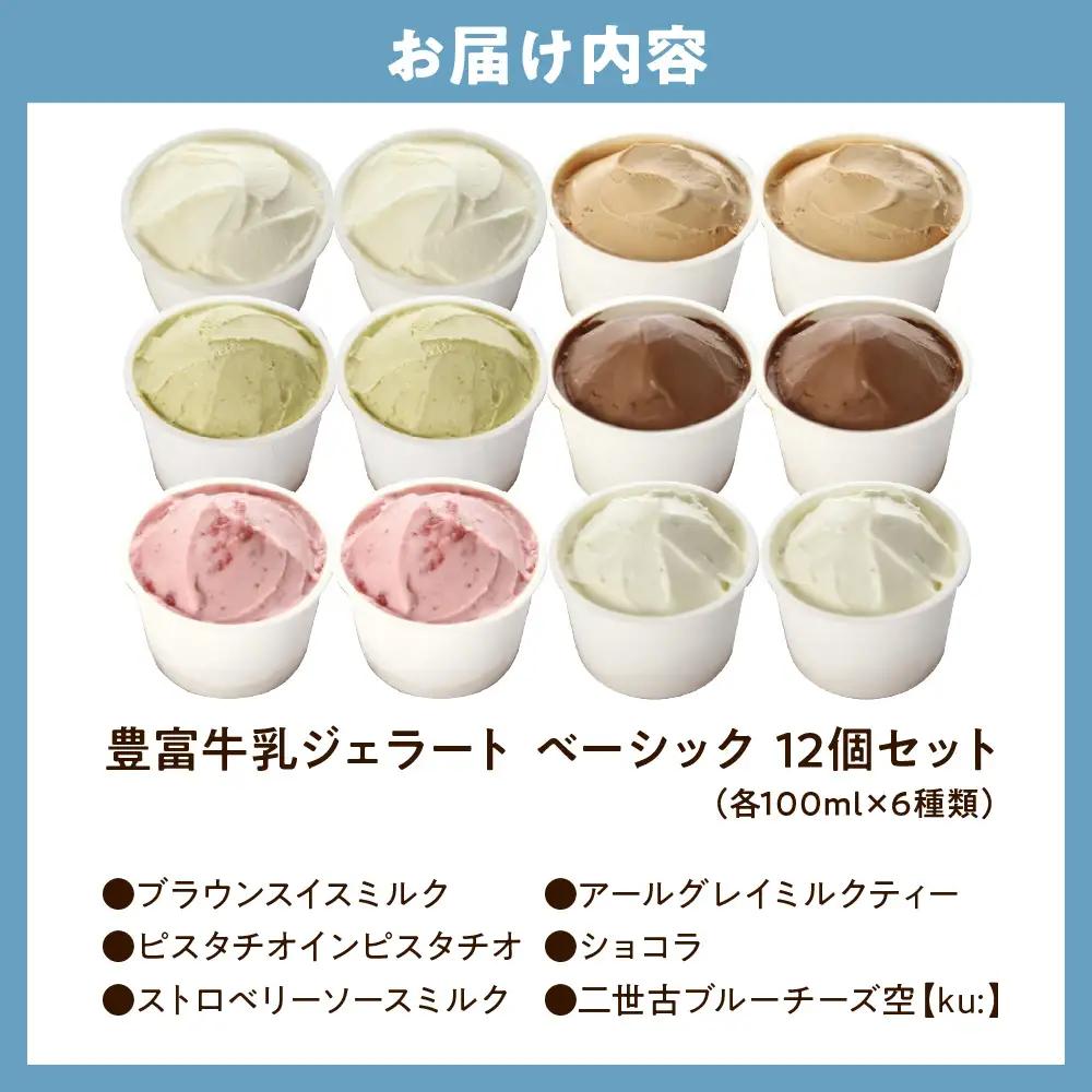 E.den豊富牛乳ジェラート ベーシック 12個セット ジェラート