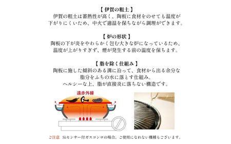 伊賀焼 微煙陶炉 やきやきさん小【ngtn0031】