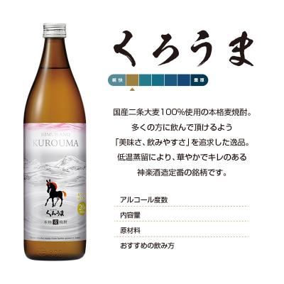 ふるさと納税 西都市 神楽酒造「優等賞連続受賞」ひむかのくろうま・天孫降臨　麦・芋飲み比べ900ml×4本[3191] |  | 03