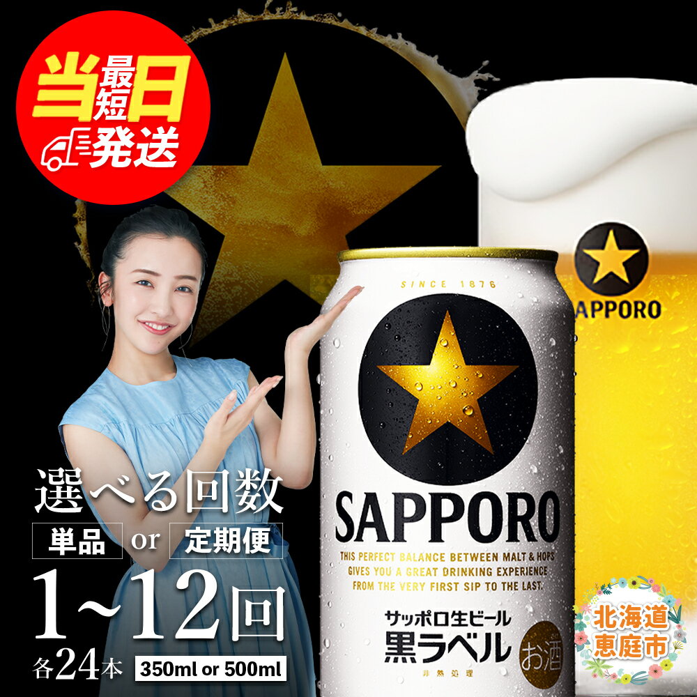 黒ラベル350ml×24本 サッポロビール サッポロ ビール 黒ラベル 350ml 24本 生ビール 北海道 ふるさと納税 恵庭市 恵庭