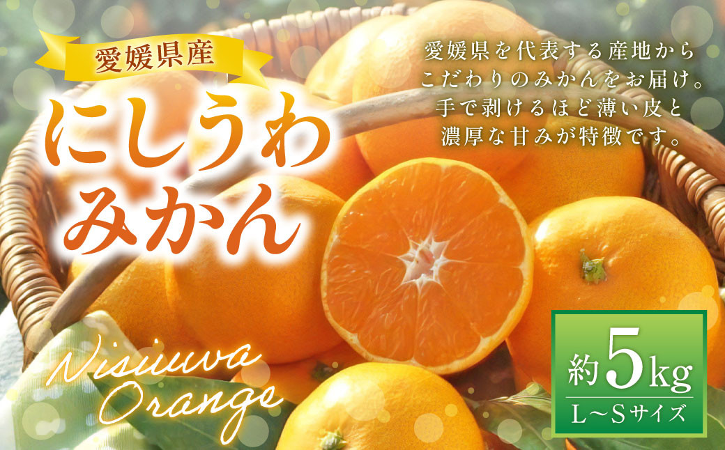 
            にしうわみかんL～Sサイズ （約5kg） みかん 蜜柑 柑橘 果物 くだもの フルーツ【2025年11月下旬～2025年12月下旬発送予定】(518-1)
          