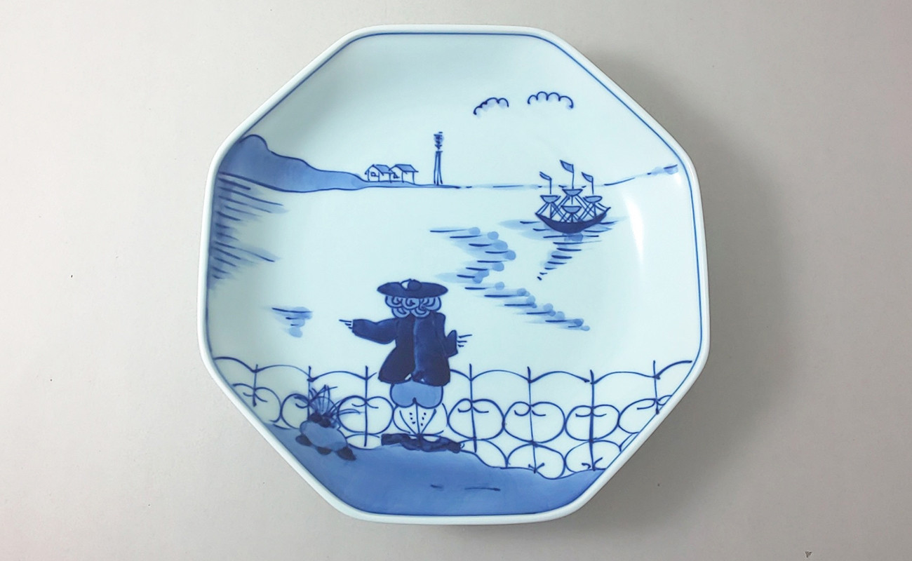 
                  有田焼 後姿 正八角7寸皿 ヤマト陶磁器 cn001
                