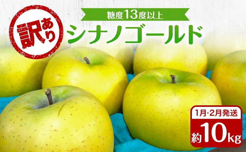 
                  りんご 【2月発送】 糖度13度以上 訳あり品 家庭用 シナノゴールド 約 10kg 【 青森りんご 果物 フルーツ デザート 食後 青森県産 産地直送 】
                