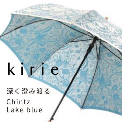 ふるさと納税 都留市 創業150年以上の傘専門店が作る【婦人長傘】水色系・爽やかな鮮やかさが存在感を放つ晴雨兼用傘 |  | 01