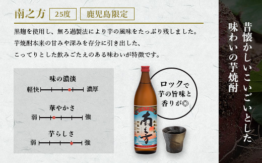 芋らしさが好き～限定焼酎＆枕崎の定番焼酎 3種 900ml×各1本【飲み比べセット】A6-22
