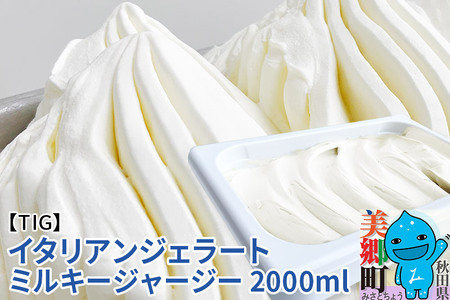ジェラテリア TiG（ティグ）イタリアンジェラート 無着色・無香料 ミルキージャージー 2000ml（2L）