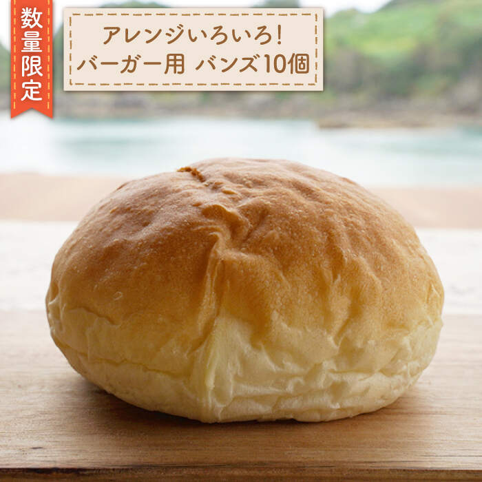 【ふるさと納税】【数量限定】バーガー用バンズ10個＜岡崎製パン所＞ [CEP031]
