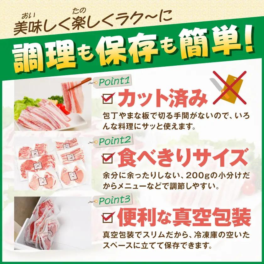 「どんぐりの恵み豚」3種バラエティ1.2kg(真空パック)〔13-11-001〕_(都城市) 都城産 都城産ブランド豚 どんぐりの恵み豚 どんぐり粉飼料 ステーキ スライス 焼肉 豚肉