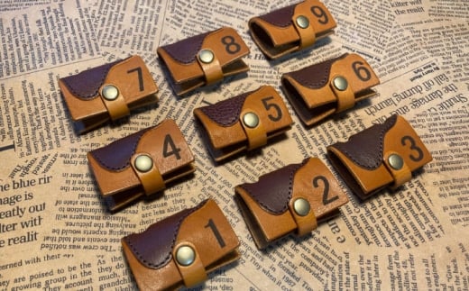 鞍型 コードホルダー  （No.7）　　本革 レザー 革小物　栗東市 / 株式会社ブルズエフ [BIAU542]