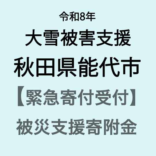 【ふるさと納税】【令和8年大雪災害支援緊急寄附受付】秋田県能代市災害応援寄附金（返礼品はありません）