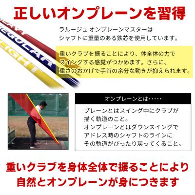 ふるさと納税 東大阪市 [レッド/ノーマルグリップ][右利き]オンプレーンマスター 素振り練習用アイアン(ヘビー) |  | 02
