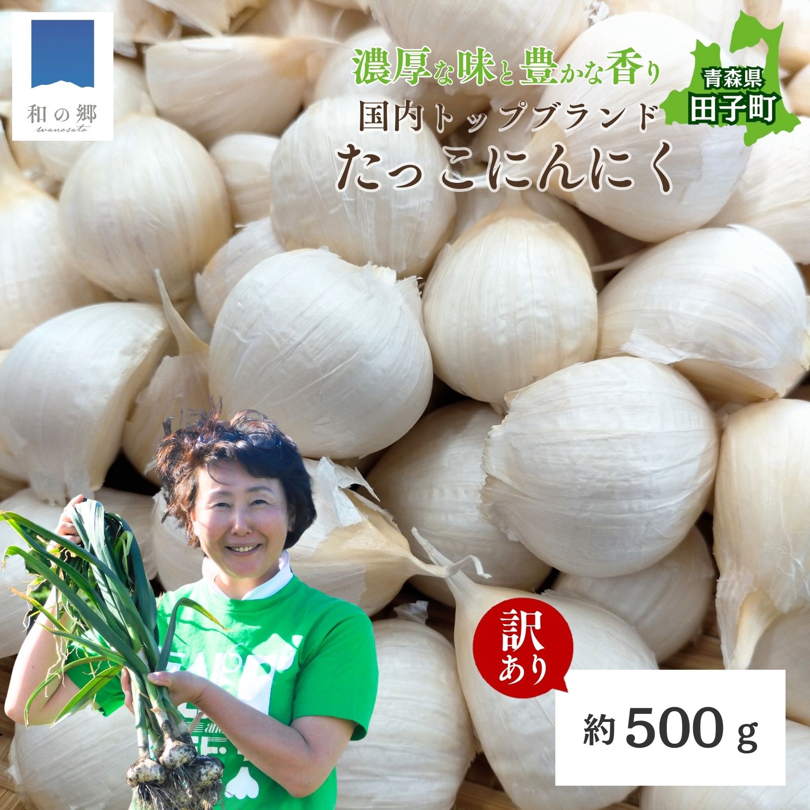 【ふるさと納税】【訳あり】田子（たっこ）バラにんにく約500g（青森県田子町産にんにく中～大粒サイズ混合）　薬味　出荷開始時期：9月1日〜3月31日