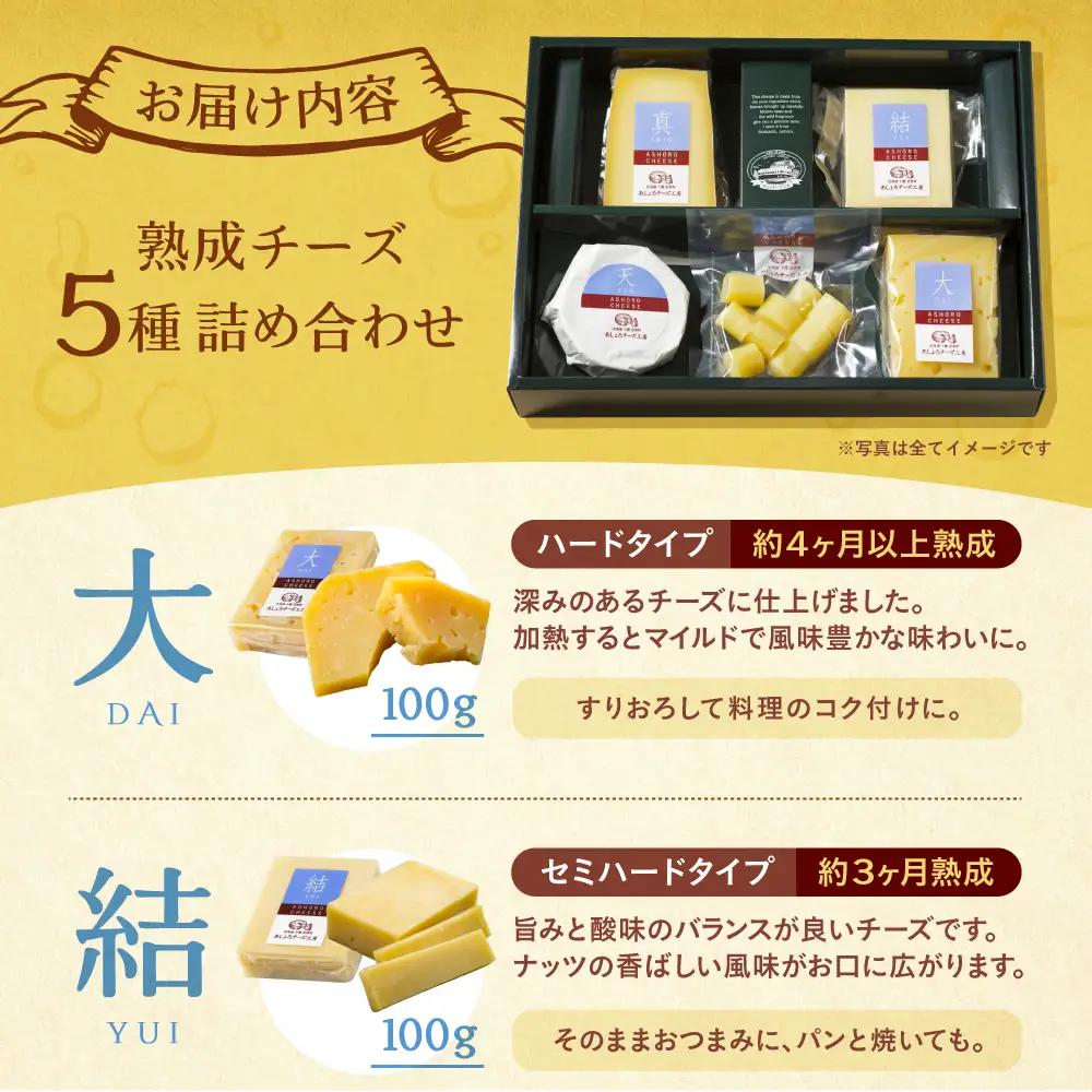 北海道 熟成チーズ 5種詰め合わせ《足寄町》【合同会社あしょろチーズ工房】 [BEAU003]