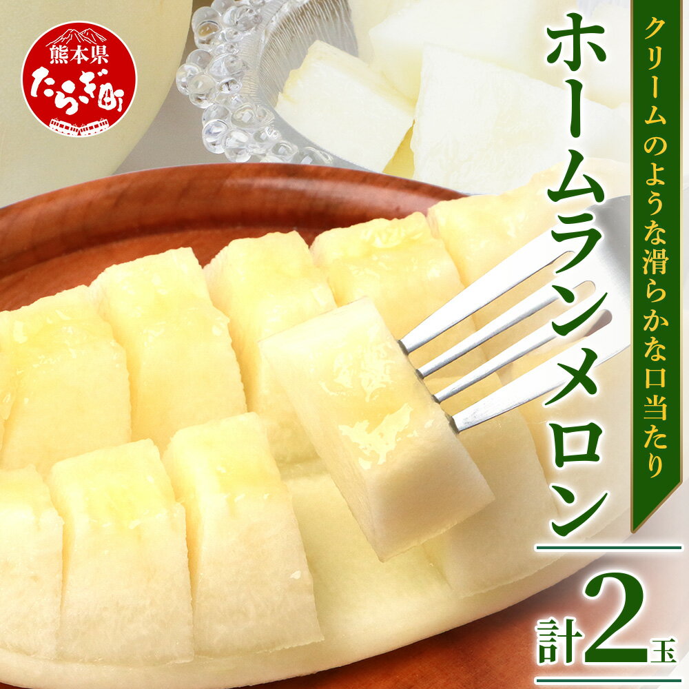 【ふるさと納税】＼2026年発送分 先行予約／ 熊本県産 ホームランメロン 2玉 合計 約2.5kg以上 【2026年5月上旬～順次発送】 メロン めろん ホームラン 果物 フルーツ 甘い 熊本県 多良木町 送料無料